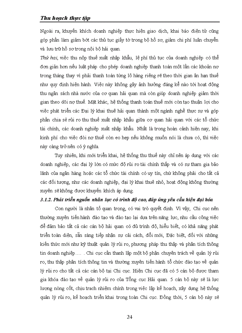 image for page Áp dụng quản lý rủi ro trong quy trình thủ tục hải quan đối với hàng hóa xuất nhập khẩu tại Chi cục Hải quan Bắc Nội