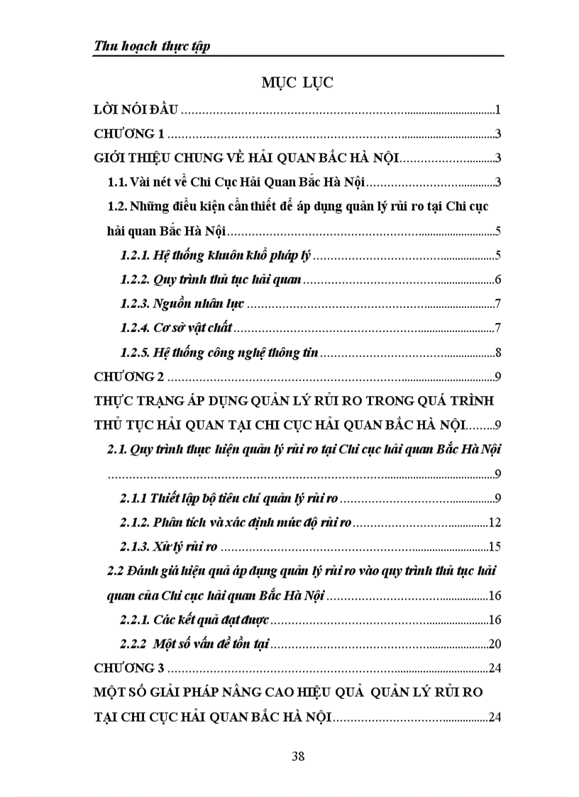 image for page Áp dụng quản lý rủi ro trong quy trình thủ tục hải quan đối với hàng hóa xuất nhập khẩu tại Chi cục Hải quan Bắc Nội