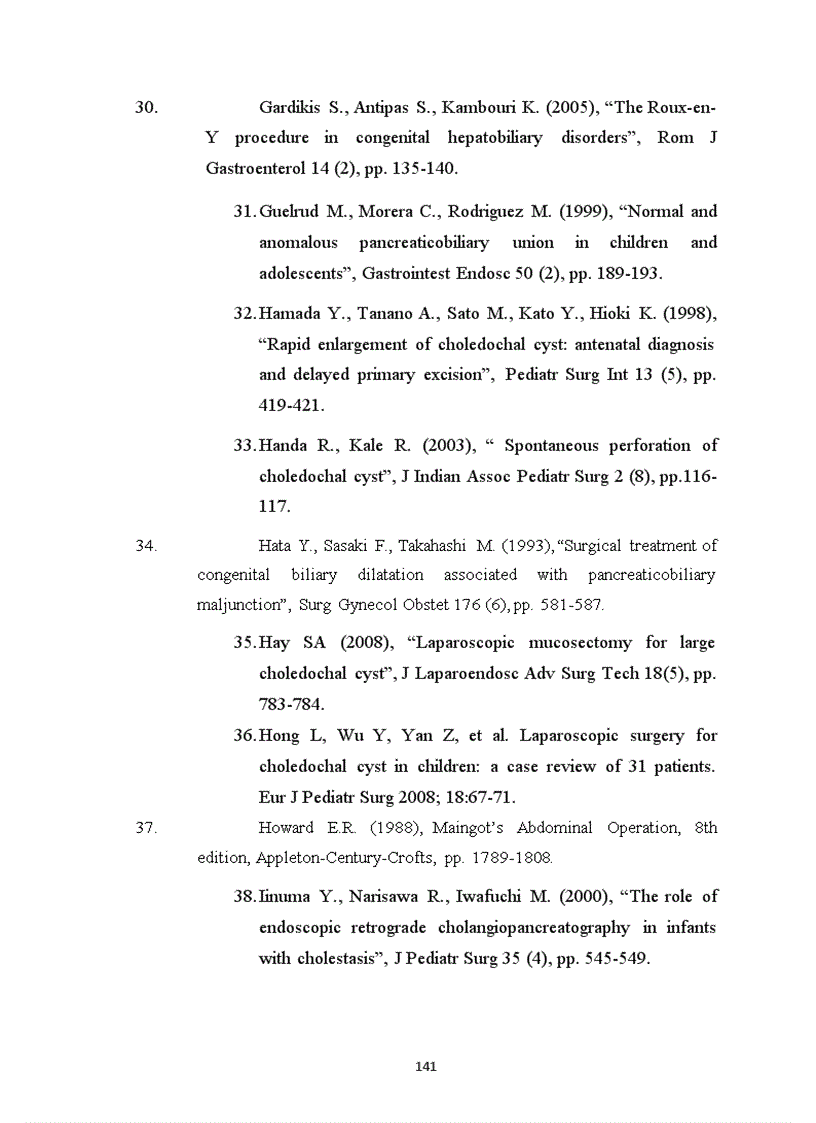 image for page Đánh giá kết quả điều trị u nang ống mật chủ ở trẻ em bằng phương pháp cắt nang và nối mật ruột kiểu Roux en Y