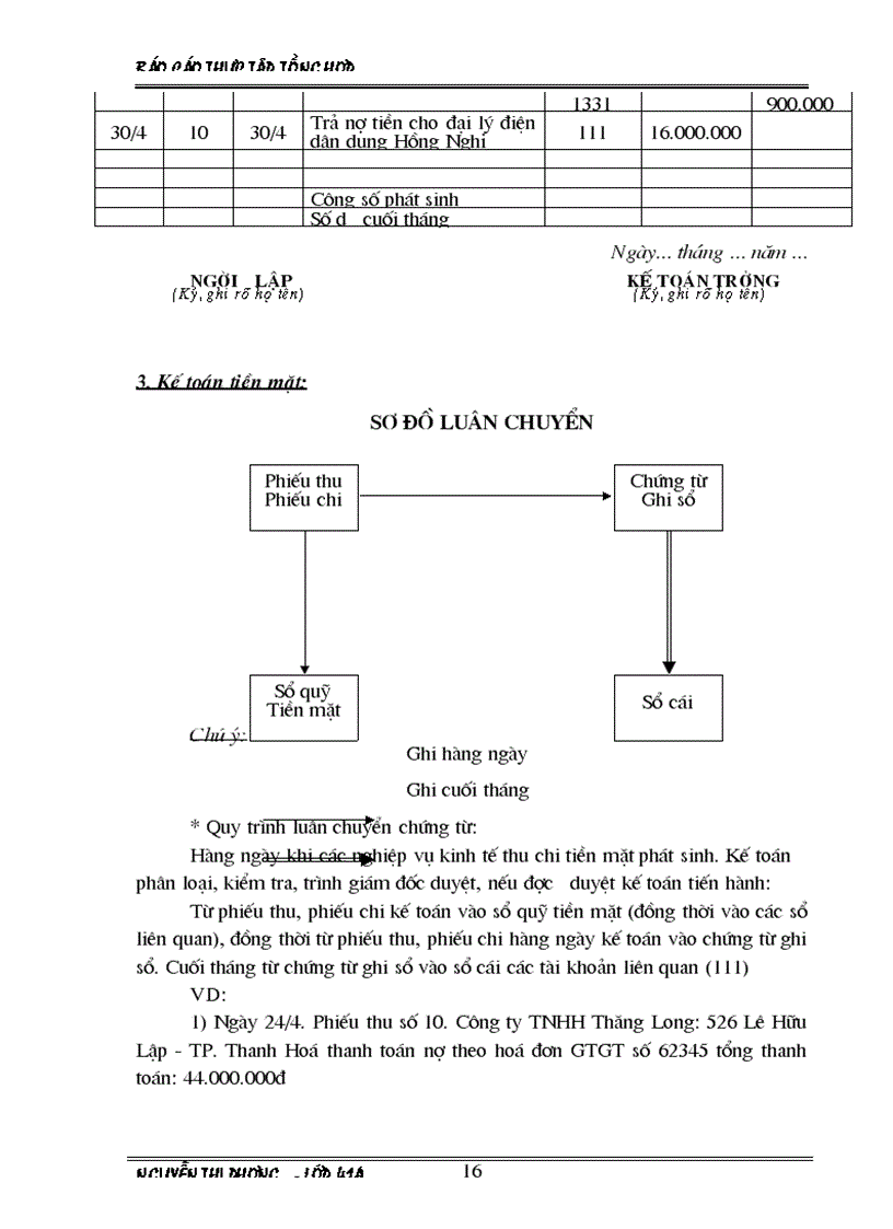 image for page Tổ chức kinh doanh quản lý hình thức kế toán và tổ chức bộ máy kế toán của công ty TNHH Vĩnh Quang