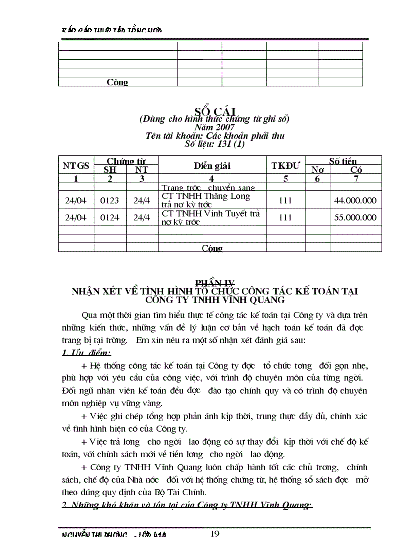 image for page Tổ chức kinh doanh quản lý hình thức kế toán và tổ chức bộ máy kế toán của công ty TNHH Vĩnh Quang