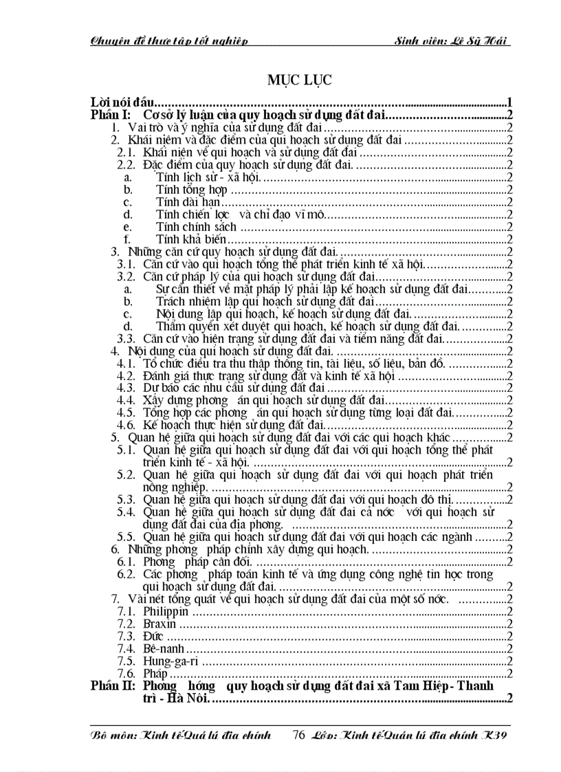 image for page Quy hoạch sử dụng đất xã Tam Hiệp Thanh Trì Hà Nội và một số giải pháp