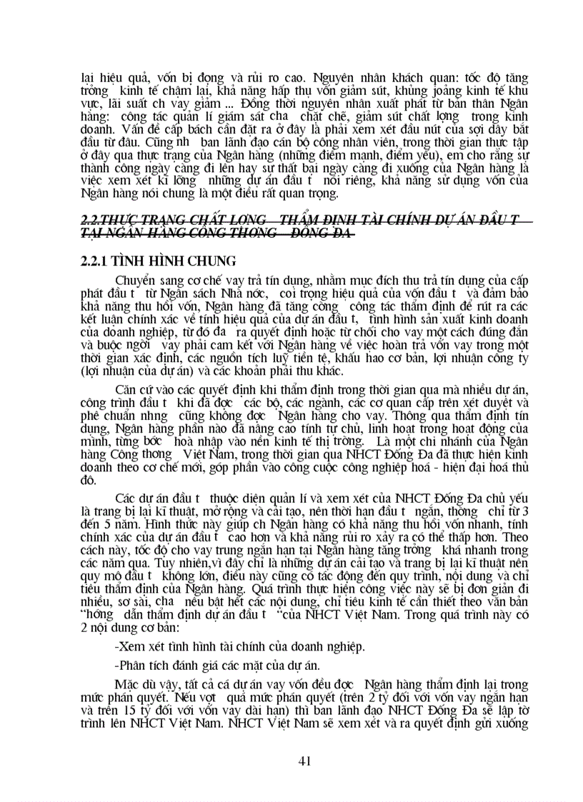 image for page Giải pháp nâng cao chất lượng thẩm định tài chính dự án đầu tư tại Ngân hàng Công thương Đống Đa