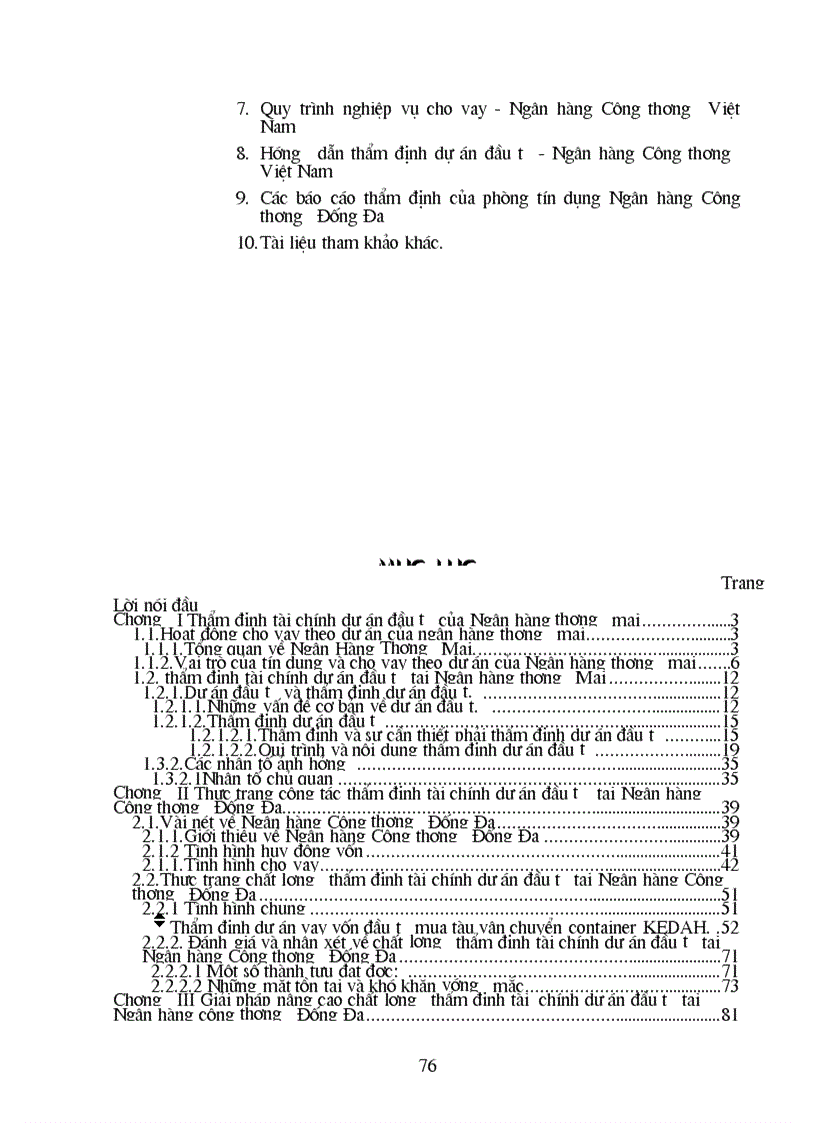 image for page Giải pháp nâng cao chất lượng thẩm định tài chính dự án đầu tư tại Ngân hàng Công thương Đống Đa
