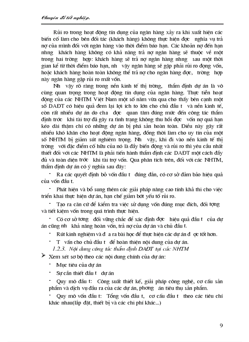 image for page Một số giải pháp nâng cao chất lượng công tác thẩm định dự án đầu tư tại chi nhánh NHCT Đống Đa
