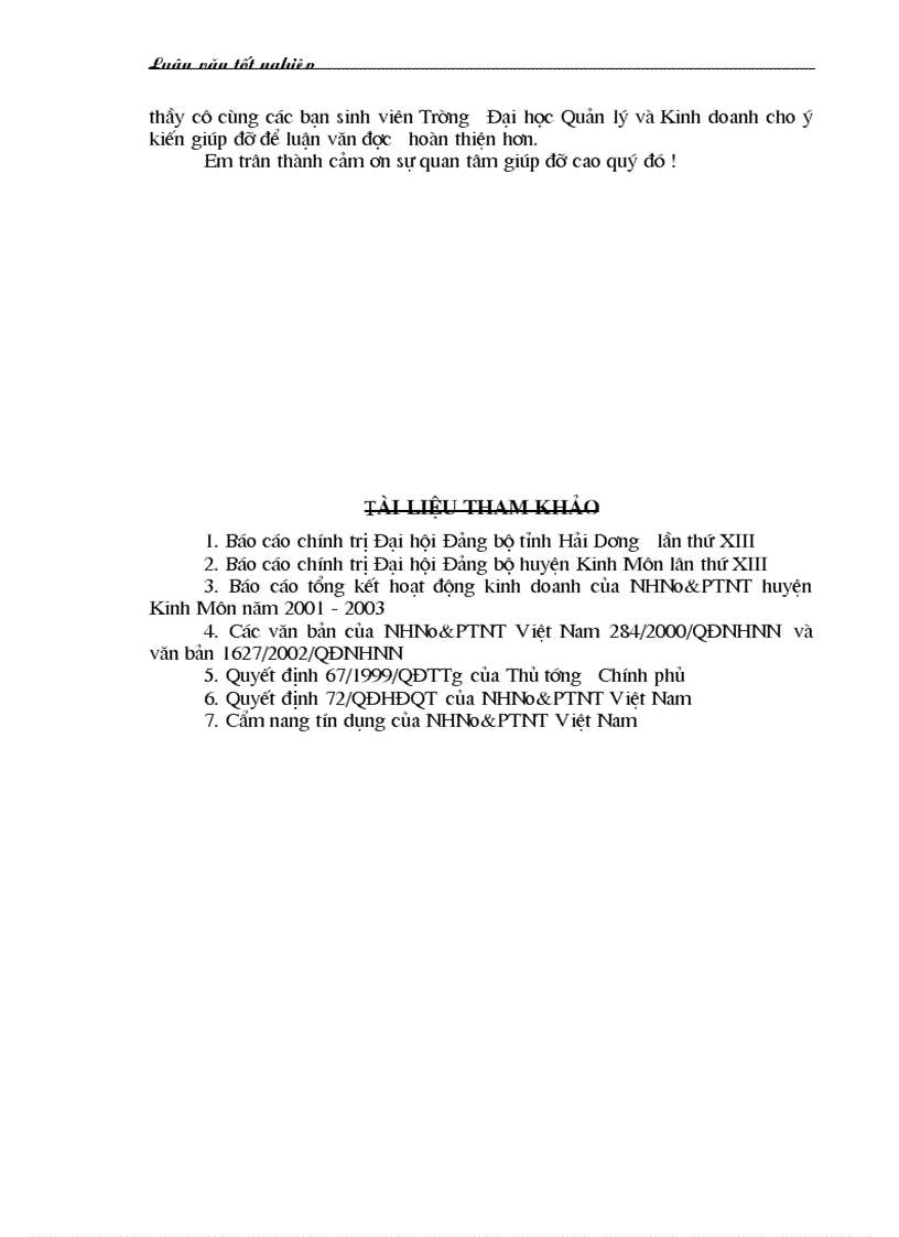 image for page Giải pháp nâng cao hiệu quả cho vay đối với hộ sản xuất ở Ngân hàng nông nghiệp huyện Kinh Môn tỉnh Hải Dương