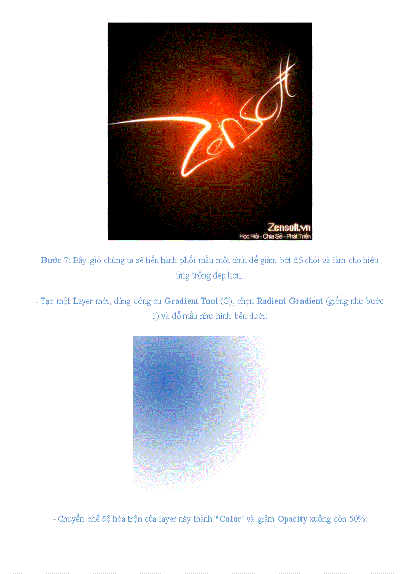 image for page Photoshop chữ sáng rực rỡ