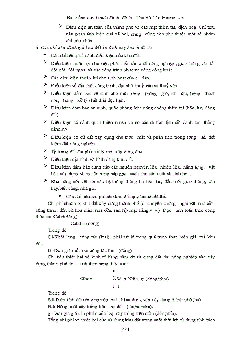 image for page Bài giảng quy hoạch đô thị đô thị