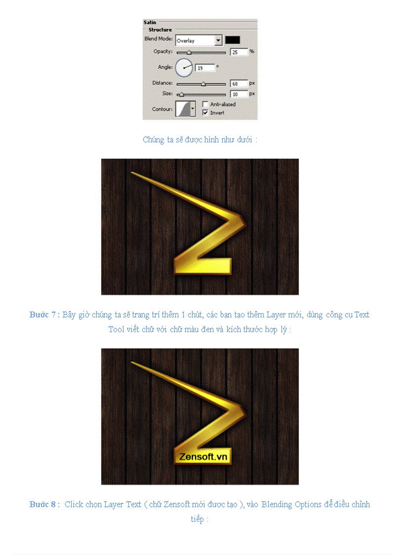 image for page Photoshop chữ mạ vàng