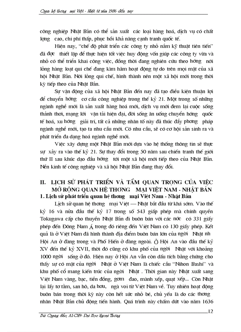 image for page Quan Hệ Thương Mại Việt Nam Nhật Bản giai đoạn từ 1986 đến nay