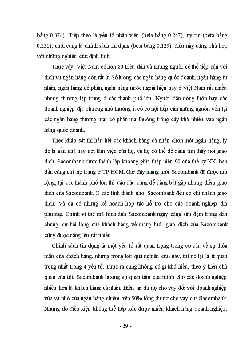 image for page Đo lường mức độ thỏa mãn và sự ảnh hưởng của nó đến lòng trung thành của khách hàng ngân hàng TMCP Sài Gòn Thương Tín