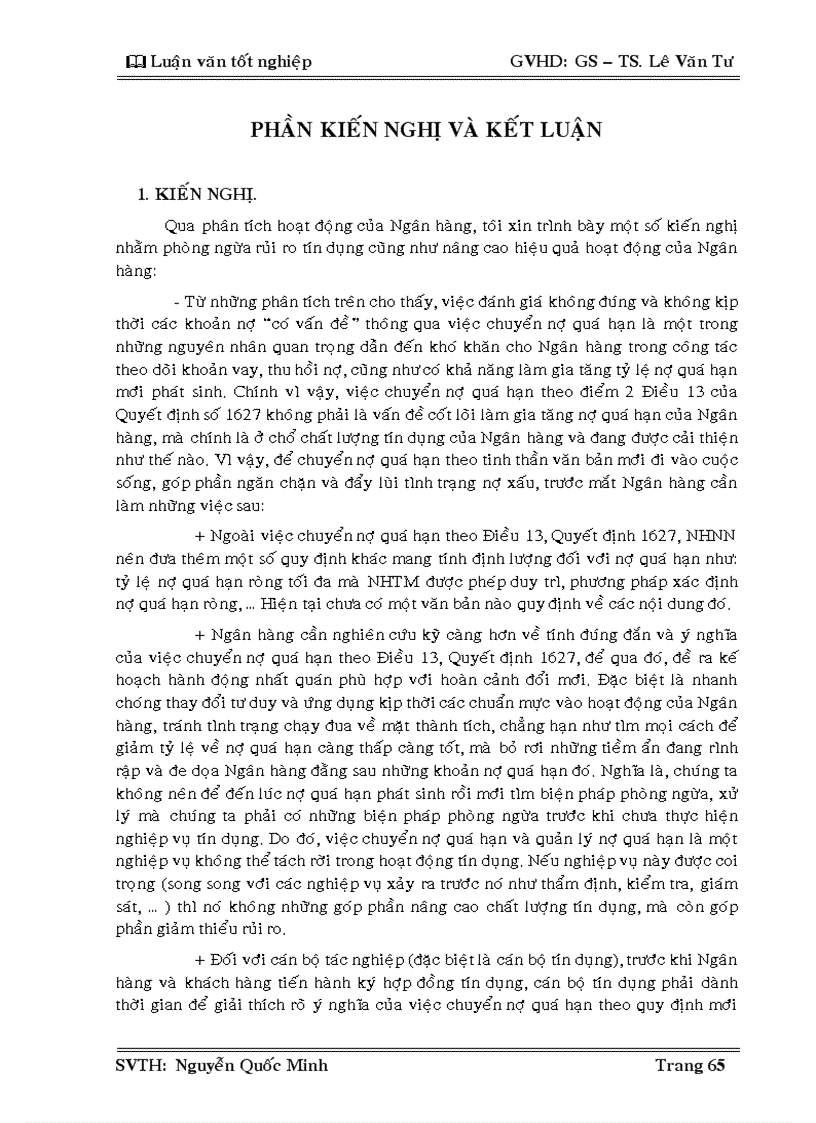 image for page Rủi ro và một số biện pháp phòng ngừa rủi ro trong hoạt động tín dụng NHNO PTNT Bình Chánh