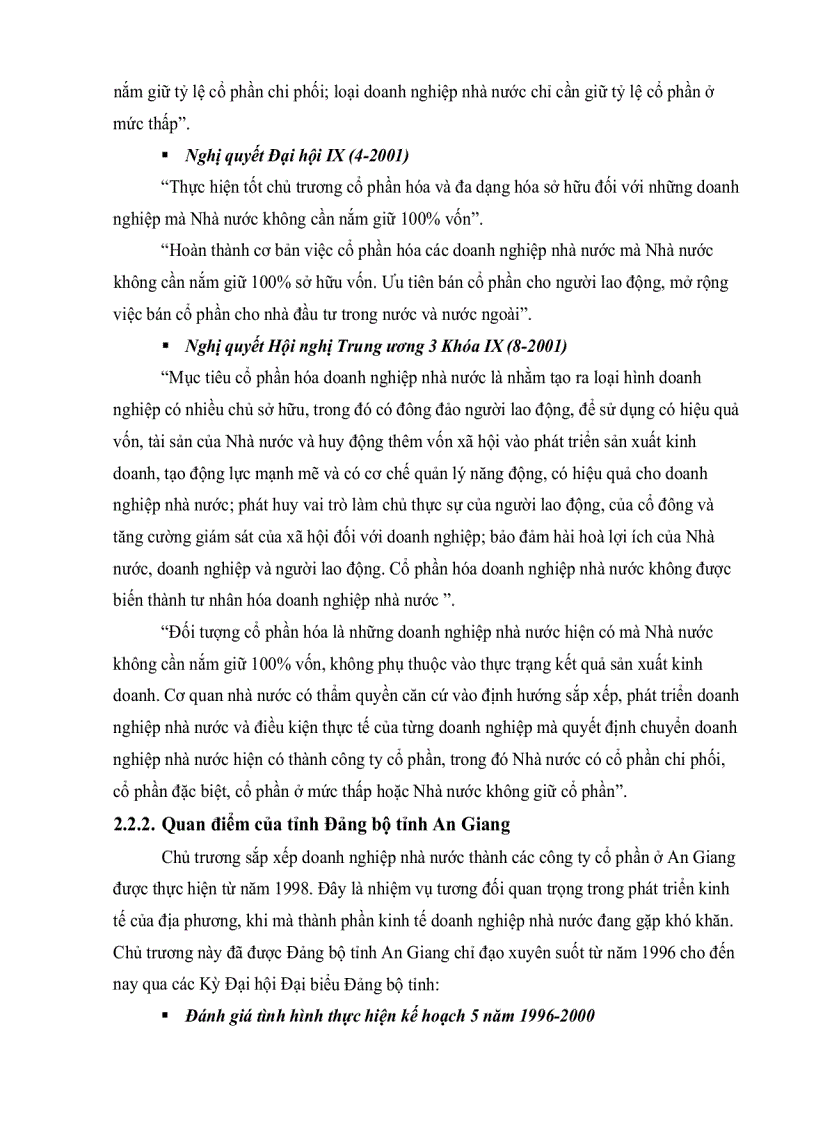 image for page Hiệu quả cổ phần hoá DNNN trường hợp công ty cổ phần An Giang