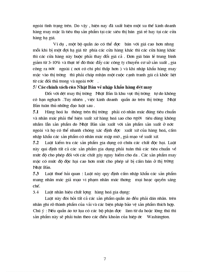 image for page Tình hình sản xuất xuất khẩu hàng dệt may sang Nhật Bản trong những năm gần đây