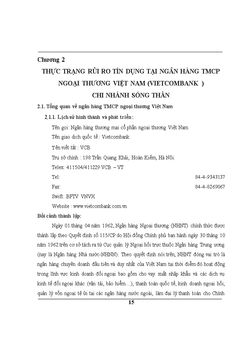 image for page Thực trạng rủi ro tín dụng tại ngân hàng tmcp ngoại thương việt nam vietcombank chi nhánh sóng thần 1