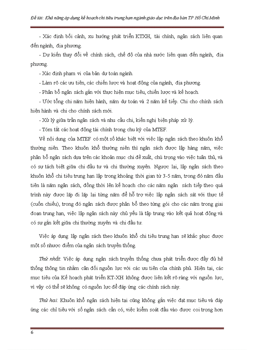 image for page Khả năng áp dụng kế hoạch chi tiêu trung hạn ngành giáo dục trên địa bàn TP Hồ Chí Minh