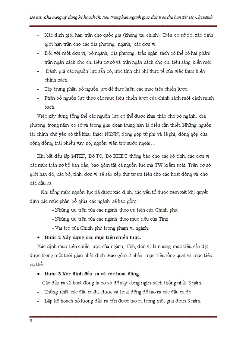 image for page Khả năng áp dụng kế hoạch chi tiêu trung hạn ngành giáo dục trên địa bàn TP Hồ Chí Minh