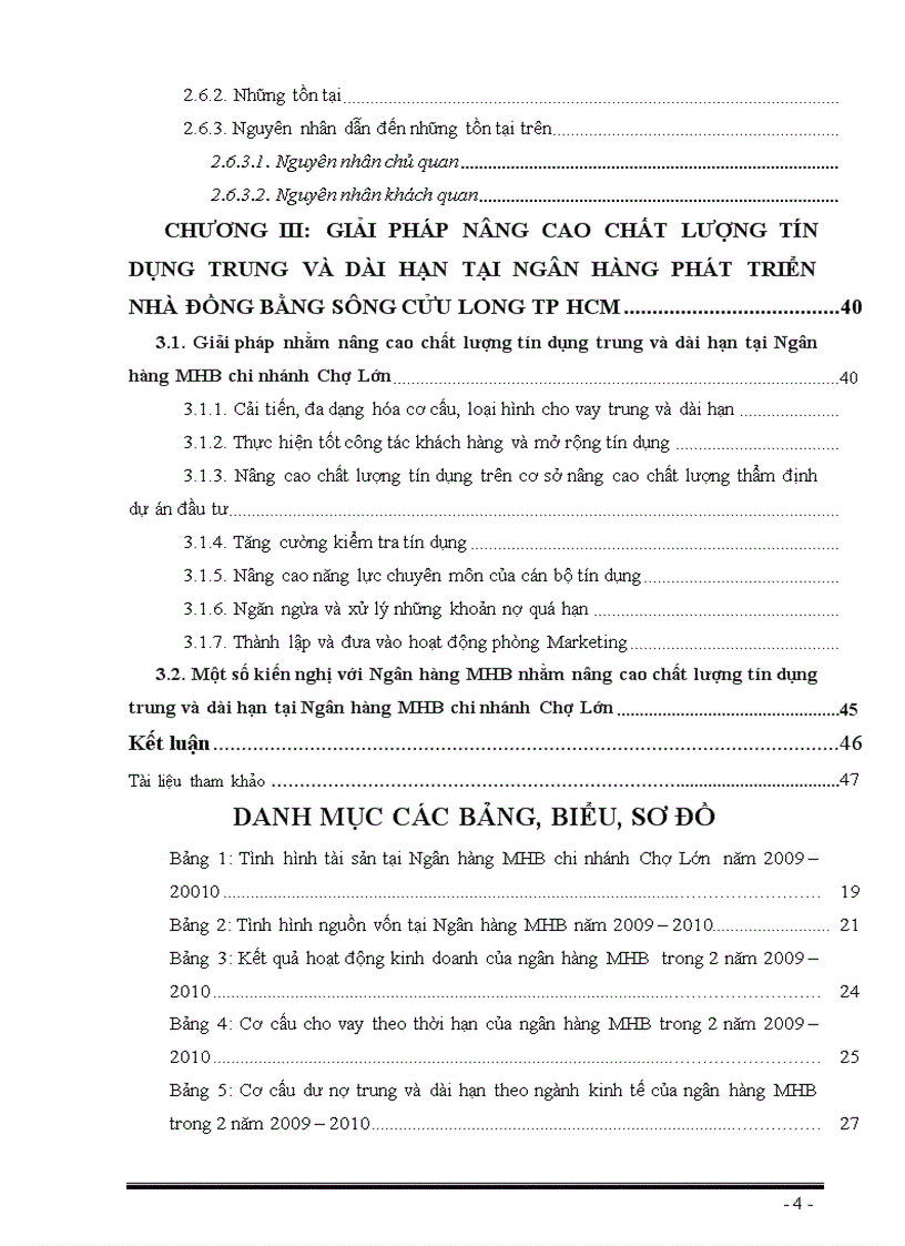 Phân tích tình hình cho vay trung và dài hạn tại NH MHB chi nhánh Chợ Lớn 2009 2010