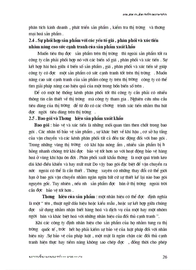 image for page Thực trạng sức cạnh tranh của sản phẩm nông sản của công ty INTIMEX trên thị trường Mỹ