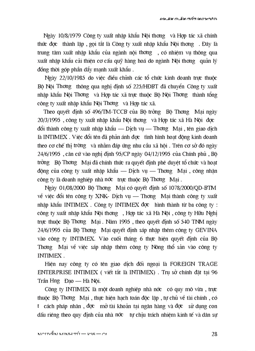 image for page Thực trạng sức cạnh tranh của sản phẩm nông sản của công ty INTIMEX trên thị trường Mỹ