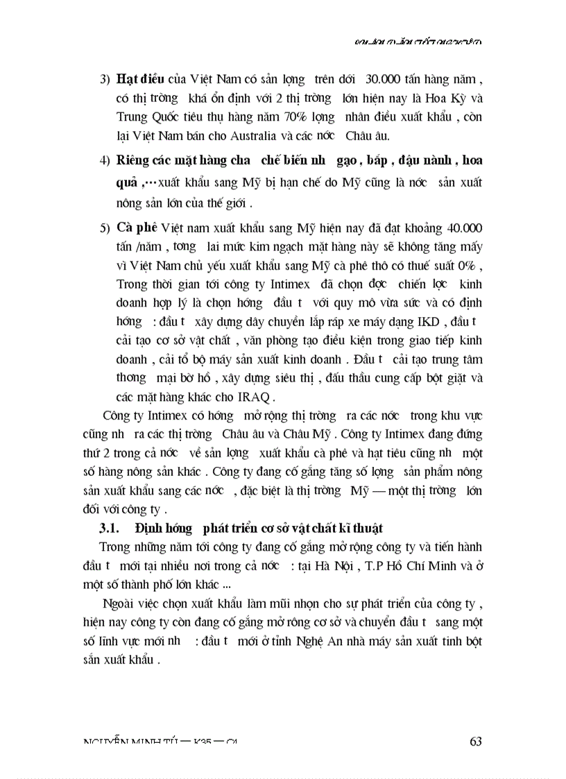 image for page Thực trạng sức cạnh tranh của sản phẩm nông sản của công ty INTIMEX trên thị trường Mỹ