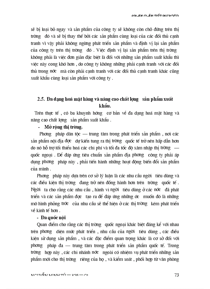 image for page Thực trạng sức cạnh tranh của sản phẩm nông sản của công ty INTIMEX trên thị trường Mỹ