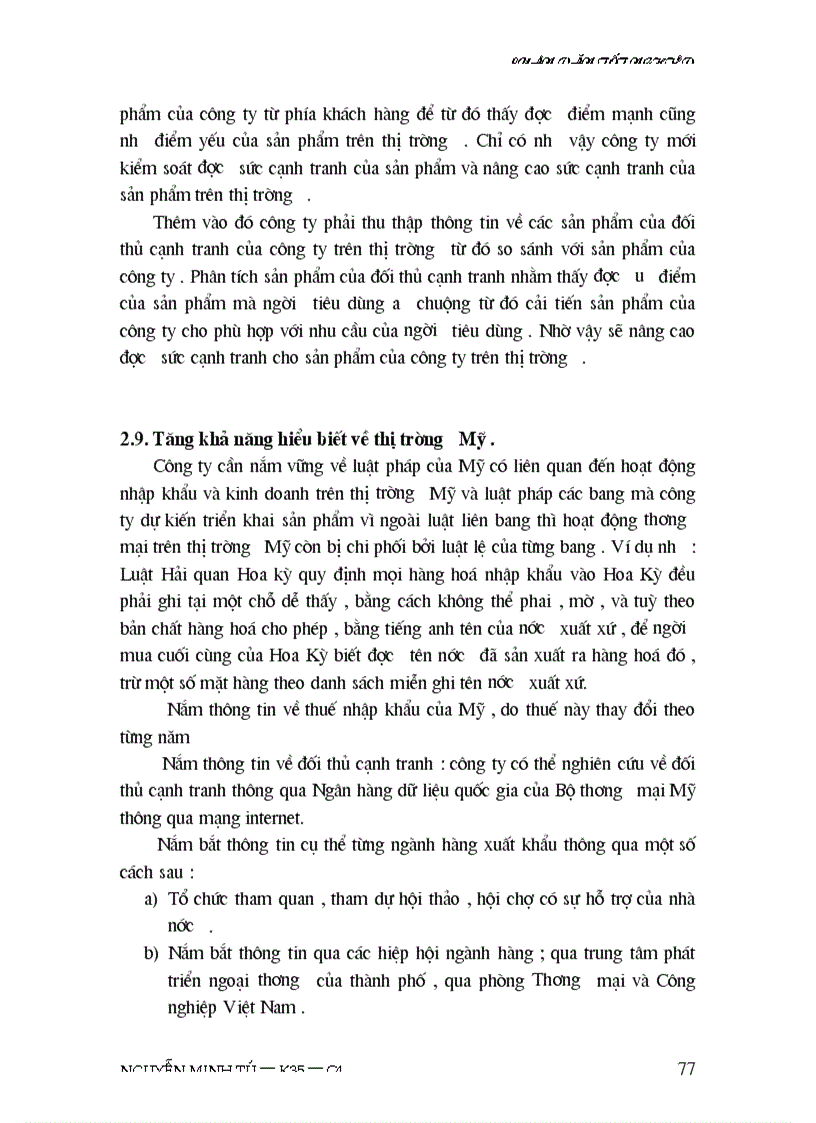 image for page Thực trạng sức cạnh tranh của sản phẩm nông sản của công ty INTIMEX trên thị trường Mỹ