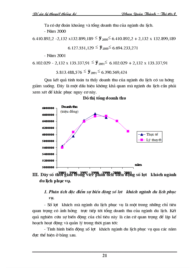 image for page Dãy số thời gian trong việc phân tích và dự đoán thống kê về Du Lịch