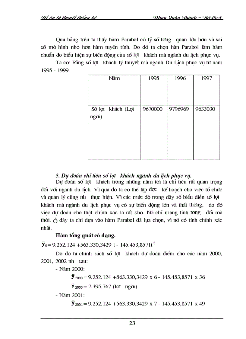 image for page Dãy số thời gian trong việc phân tích và dự đoán thống kê về Du Lịch