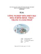 Công nghiệp hóa hiện đại hóa ở Bình Định thực trạng và giải pháp