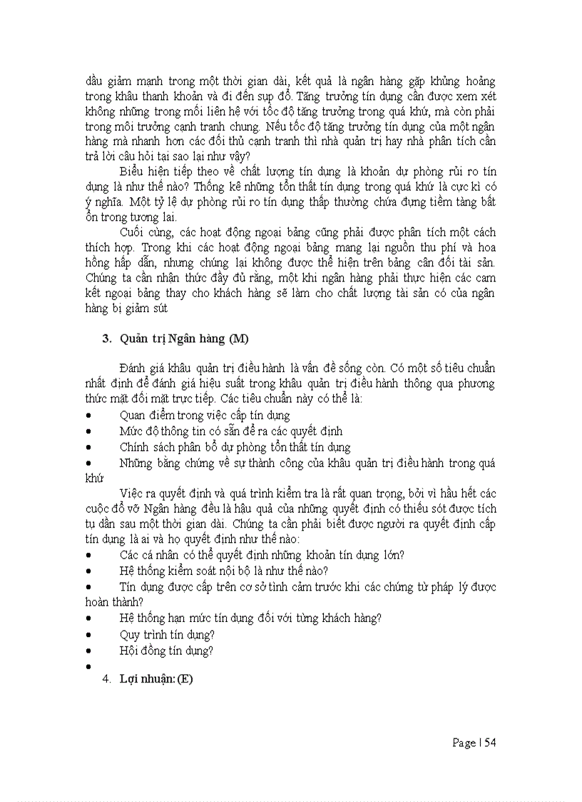 image for page Khung phân tích tài chính của Ngân hàng CAMELS