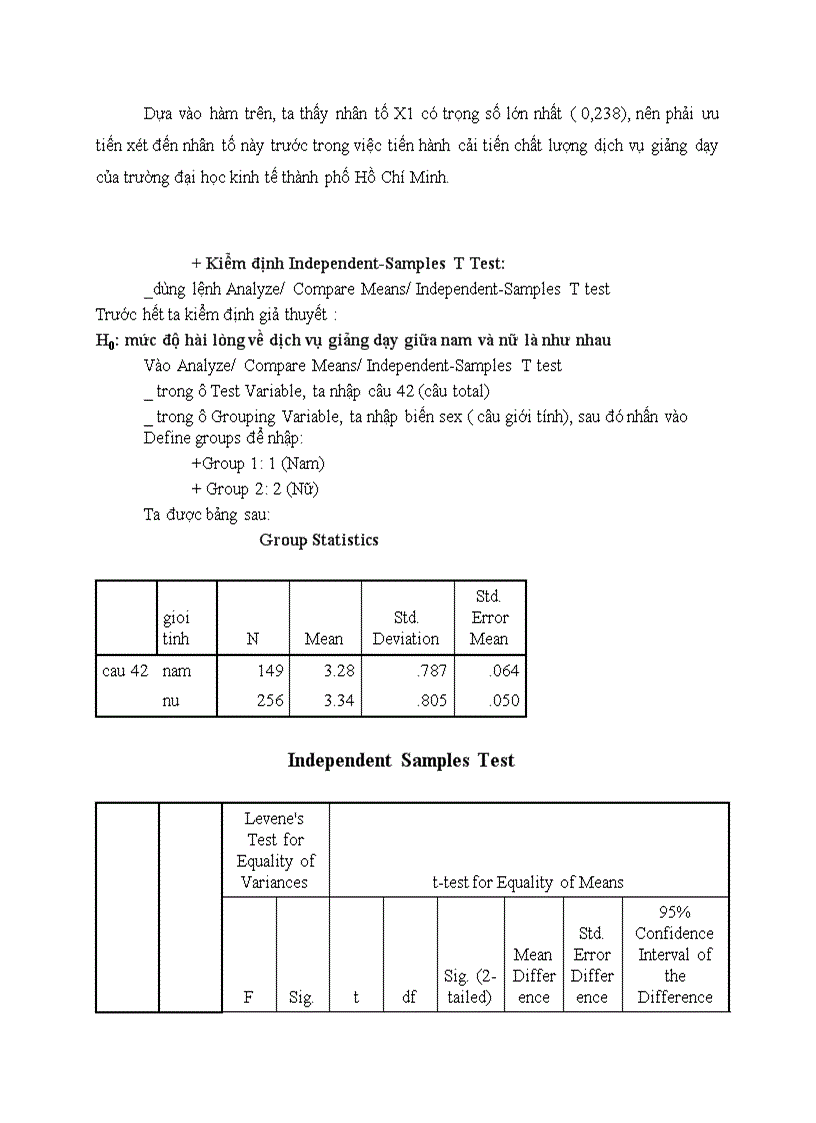 image for page Khảo sát sự hài lòng của sinh viên hệ Đại Học chính quy đối với dịch vụ giảng dạy của trường Đại Học Kinh Tế TP HCM