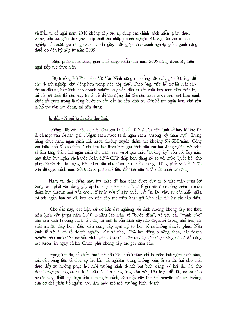 image for page Gói kích cầu tác dụng của gói kích cầu và biện pháp của chính phủ