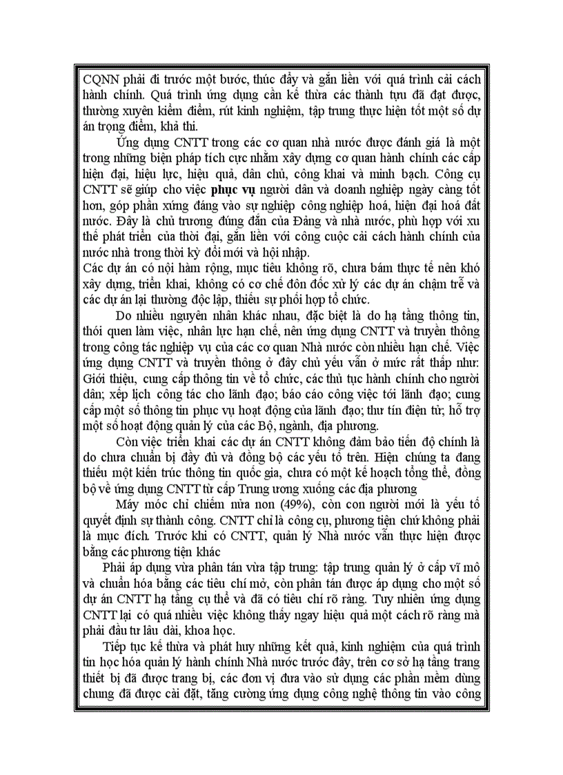 image for page Thực trạng của việc ứng dụng công nghệ thông tin trong quản lý tại nước ta những năm gần đây