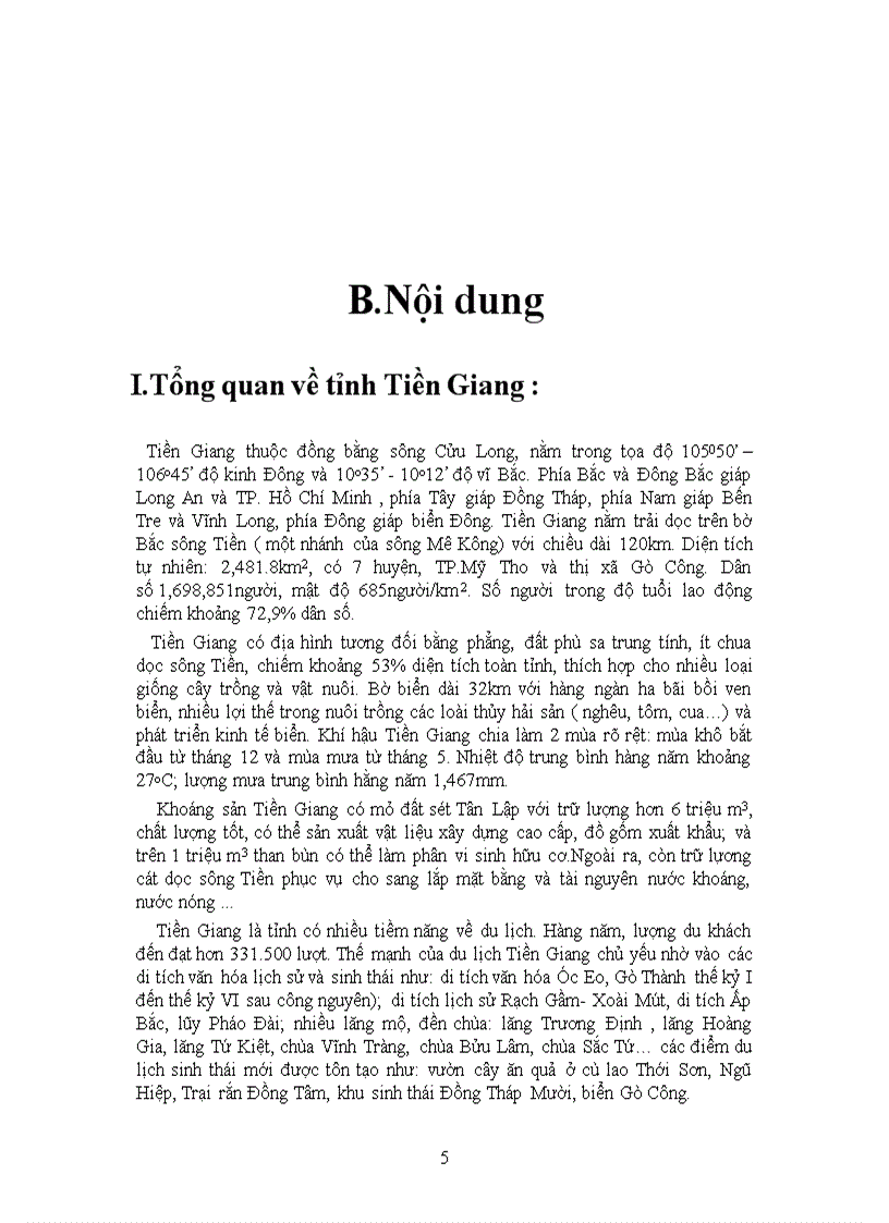 Vai trò của nông nghiệp và công nghiệp với phát triển kinh tế ở tỉnh Tiền Giang 1