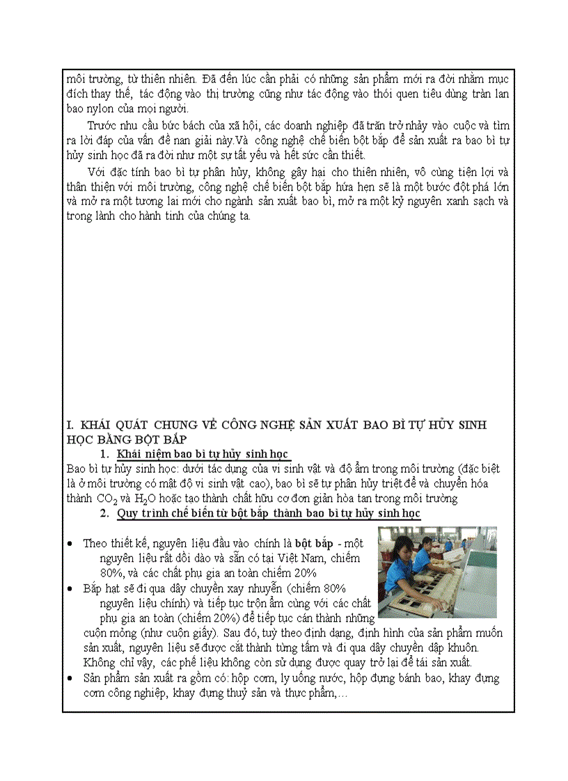 image for page Lợi ích của công nghệ sản xuất bao bì tự hủy sinh học bằng bột bắp ở VN