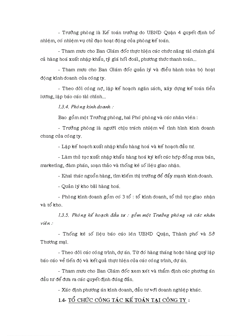 image for page Tổ CHứC CÔNG TáC Kế TOáN tại CÔNG TY TNHH TM DV HồNG PHƯớC