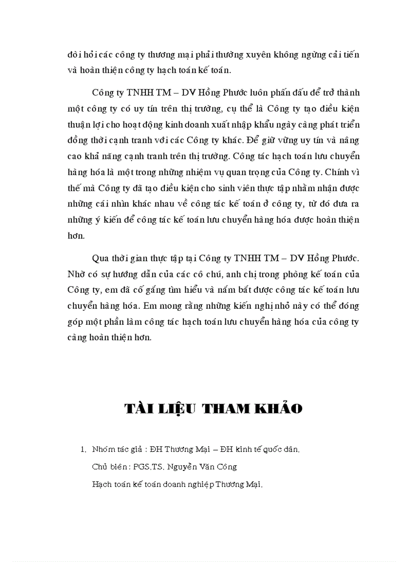 image for page Tổ CHứC CÔNG TáC Kế TOáN tại CÔNG TY TNHH TM DV HồNG PHƯớC