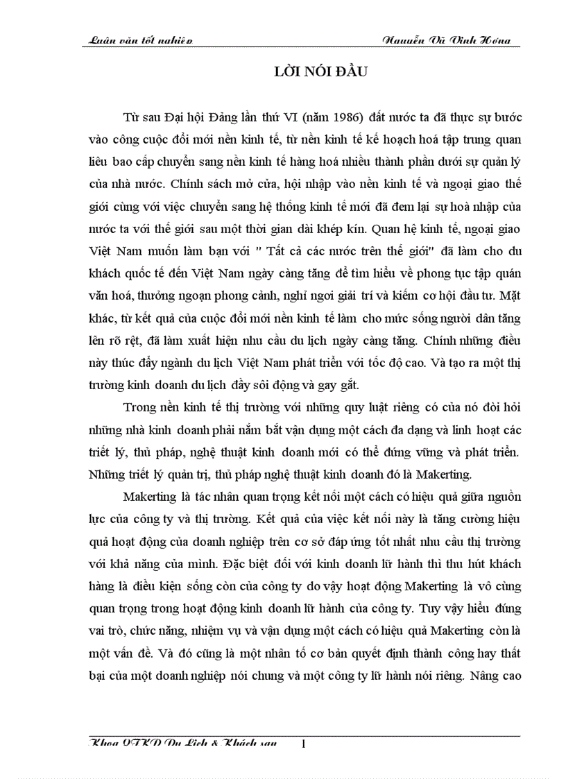 image for page Áp dụng Makerting Mix trong hoạt động kinh doanh lữ hành tại Công ty Điều hành Hướng dẫn du lịch Vinatour 1