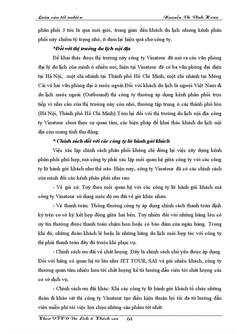 image for page Áp dụng Makerting Mix trong hoạt động kinh doanh lữ hành tại Công ty Điều hành Hướng dẫn du lịch Vinatour 1