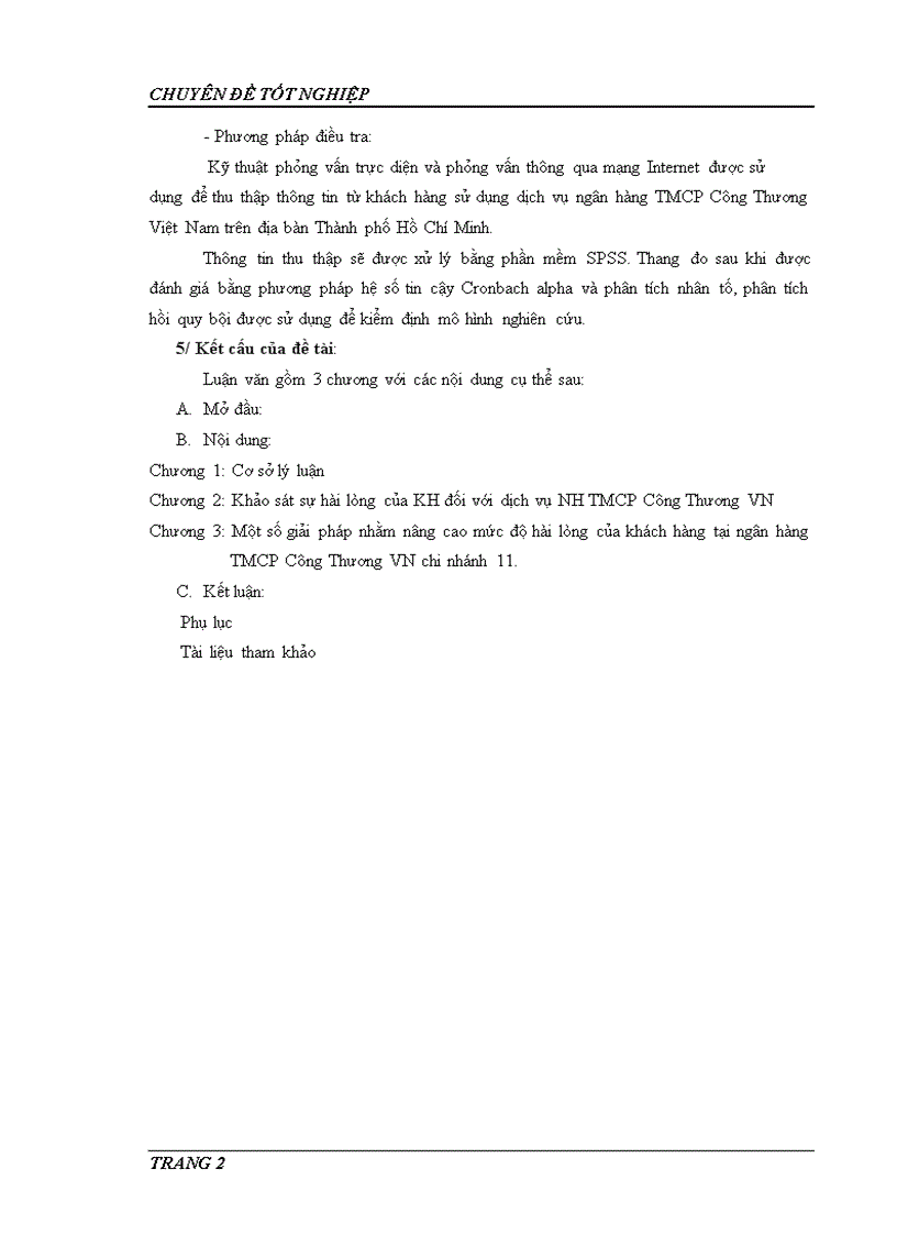 image for page Đo lường sự hài lòng của khách hàng tại Ngân hàng TMCP Công Thương Việt Nam ở TPHCM