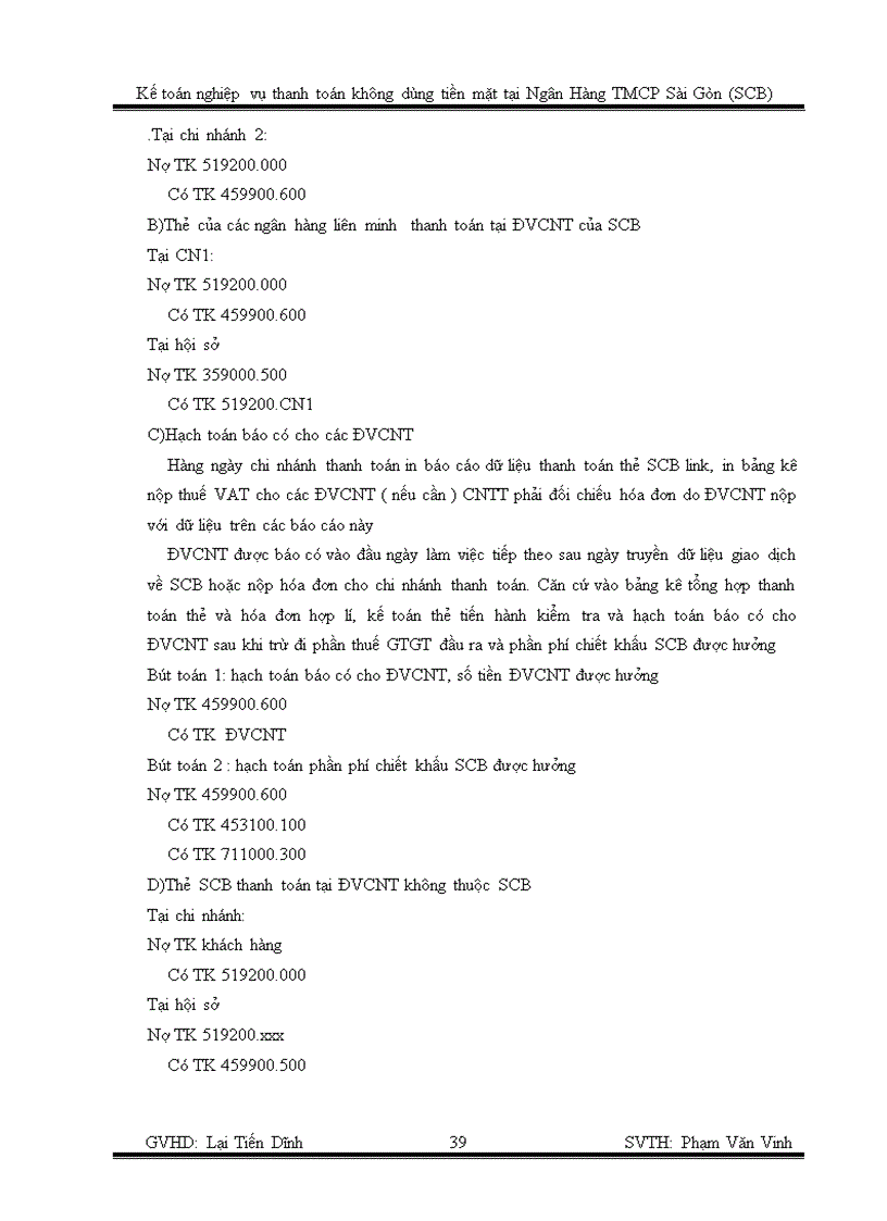 image for page Kế toán nghiệp vụ thanh toán không dùng tiền mặt tại ngân hàng thương mại cổ phần sài gòn scb