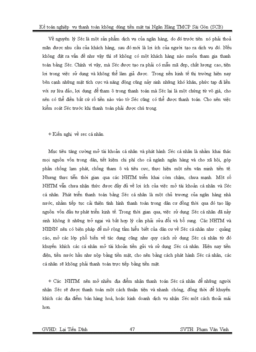 image for page Kế toán nghiệp vụ thanh toán không dùng tiền mặt tại ngân hàng thương mại cổ phần sài gòn scb