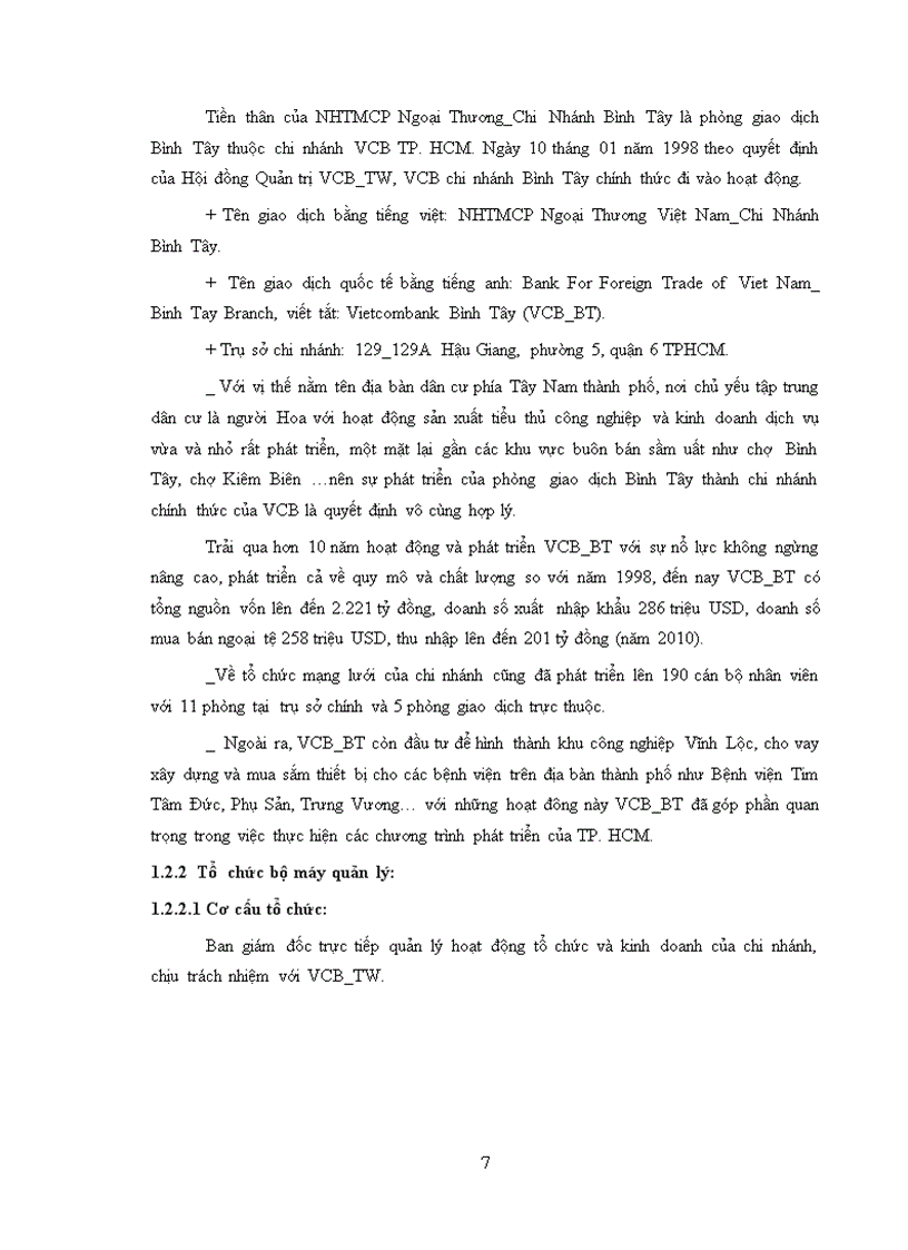 image for page Rủi ro tín dụng giải pháp phòng ngừa hạn chế rủi ro trong hoạt động tín dụng tại tại ngân hàng TMCP Ngoại Thương Việt Nam Chi Nhánh BìnhTây