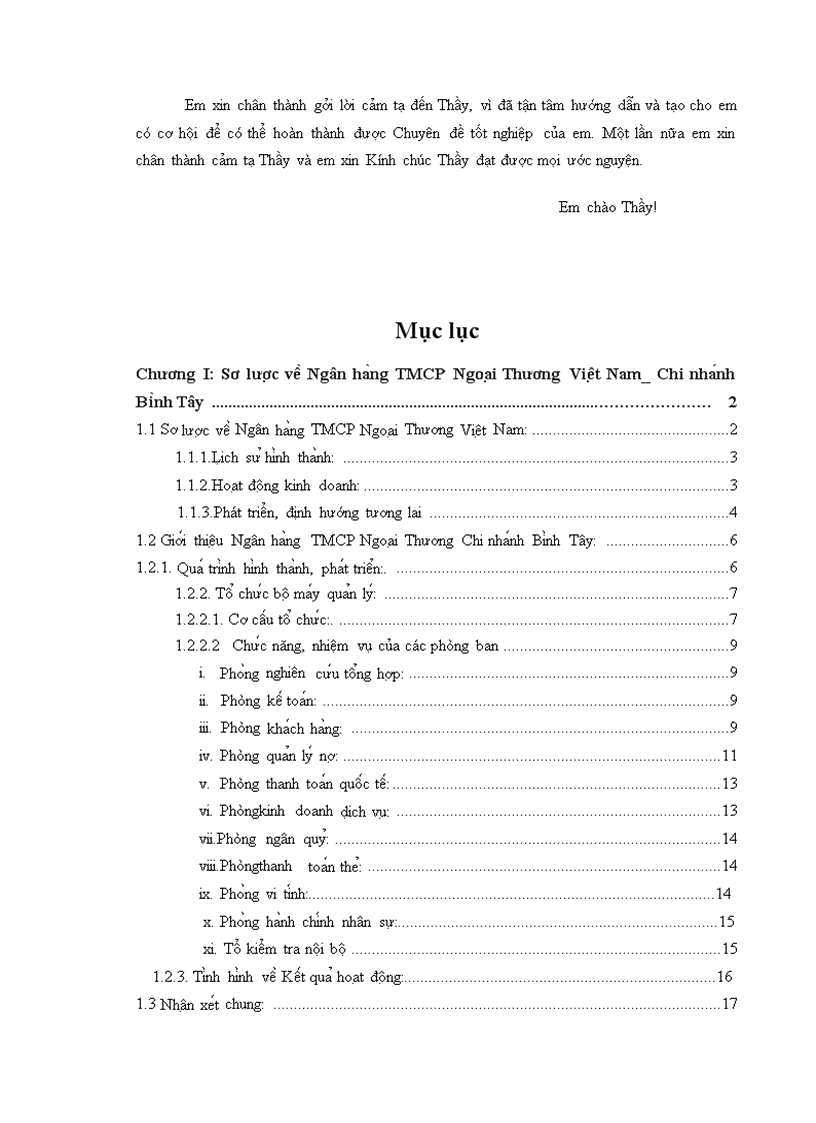 image for page Rủi ro tín dụng giải pháp phòng ngừa hạn chế rủi ro trong hoạt động tín dụng tại tại ngân hàng TMCP Ngoại Thương Việt Nam Chi Nhánh BìnhTây
