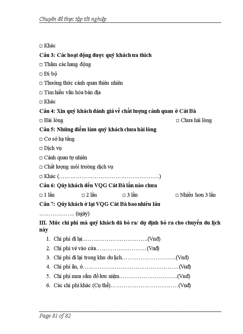 image for page Áp dụng phương pháp chi phí du lịch để đánh giá giá trị cảnh quan vườn quốc gia Cát Bà Hải Phòng