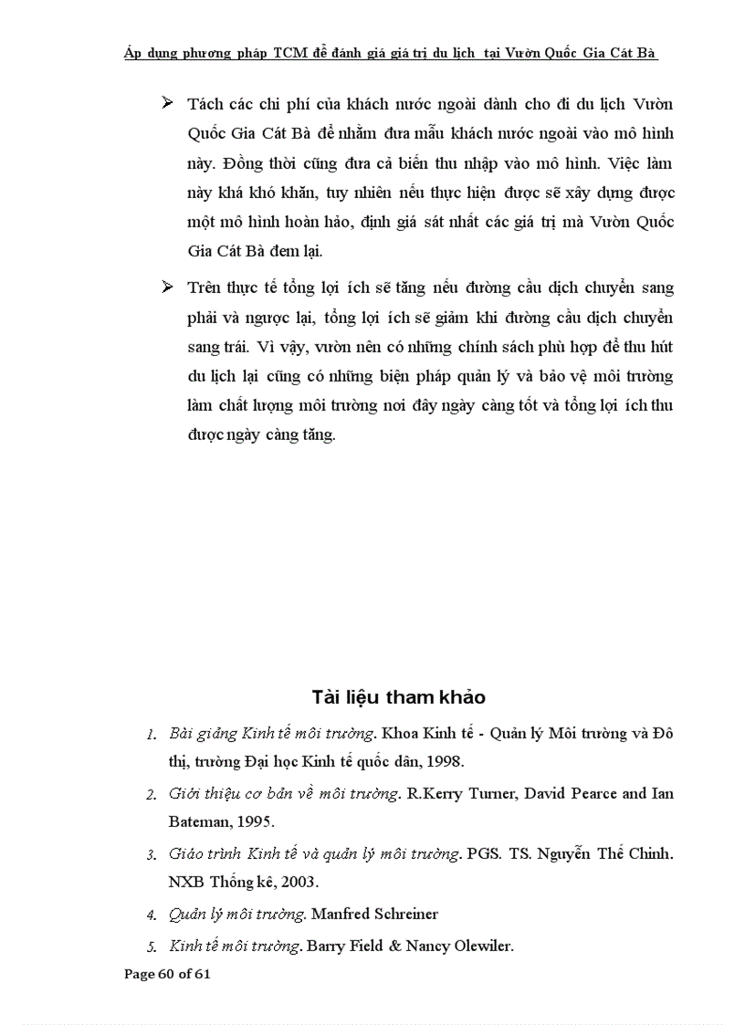 image for page Áp dụng phương pháp TCM để đánh giá giá trị du lịch tại Vườn Quốc Gia Cát Bà tp Hải Phòng