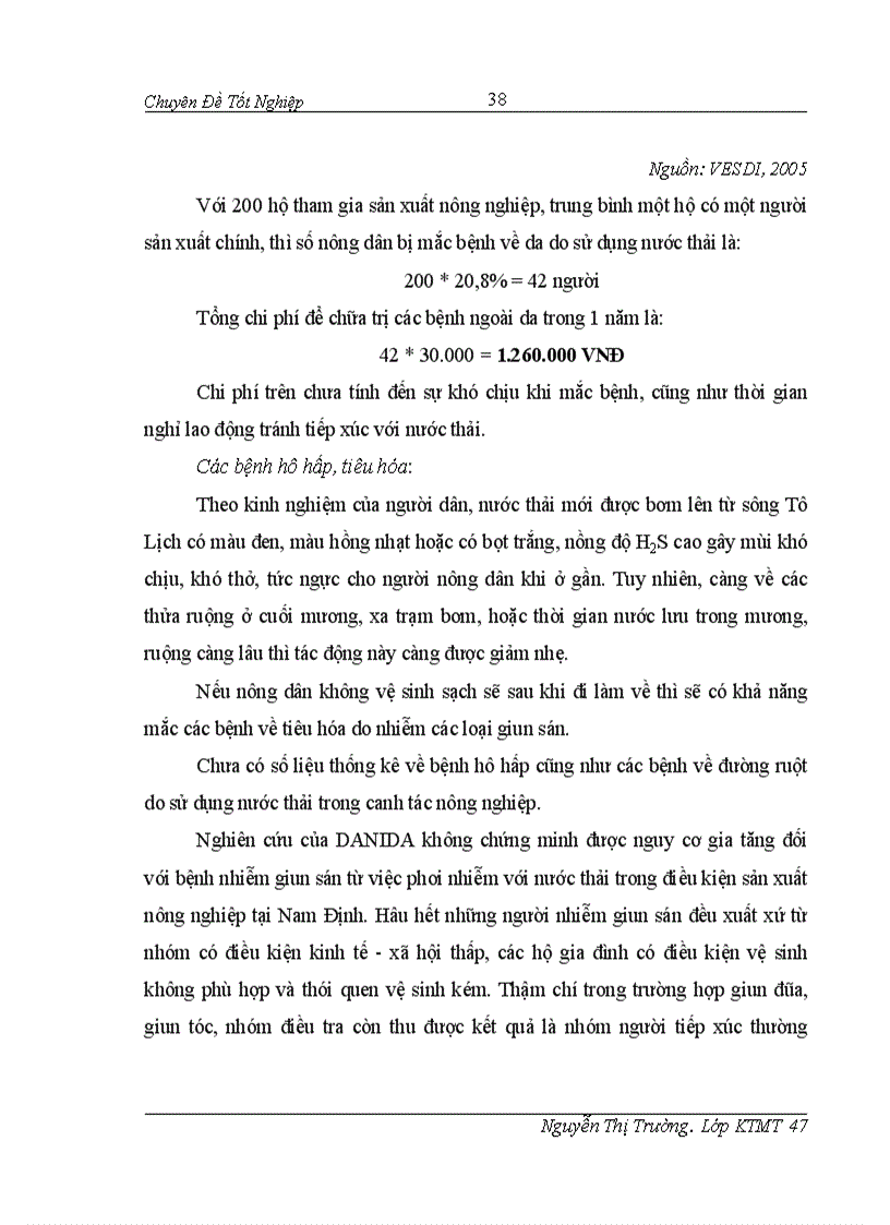 image for page Đánh giá hiệu quả của việc sử dụng nước thải từ sông Tô Lịch trong sản xuất rau tại thôn Bằng B Hoàng Liệt Hoàng Mai