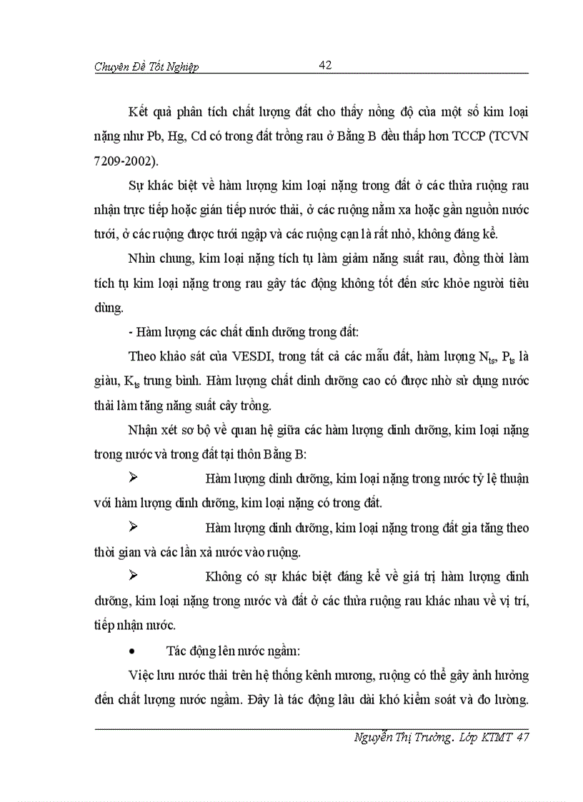 image for page Đánh giá hiệu quả của việc sử dụng nước thải từ sông Tô Lịch trong sản xuất rau tại thôn Bằng B Hoàng Liệt Hoàng Mai