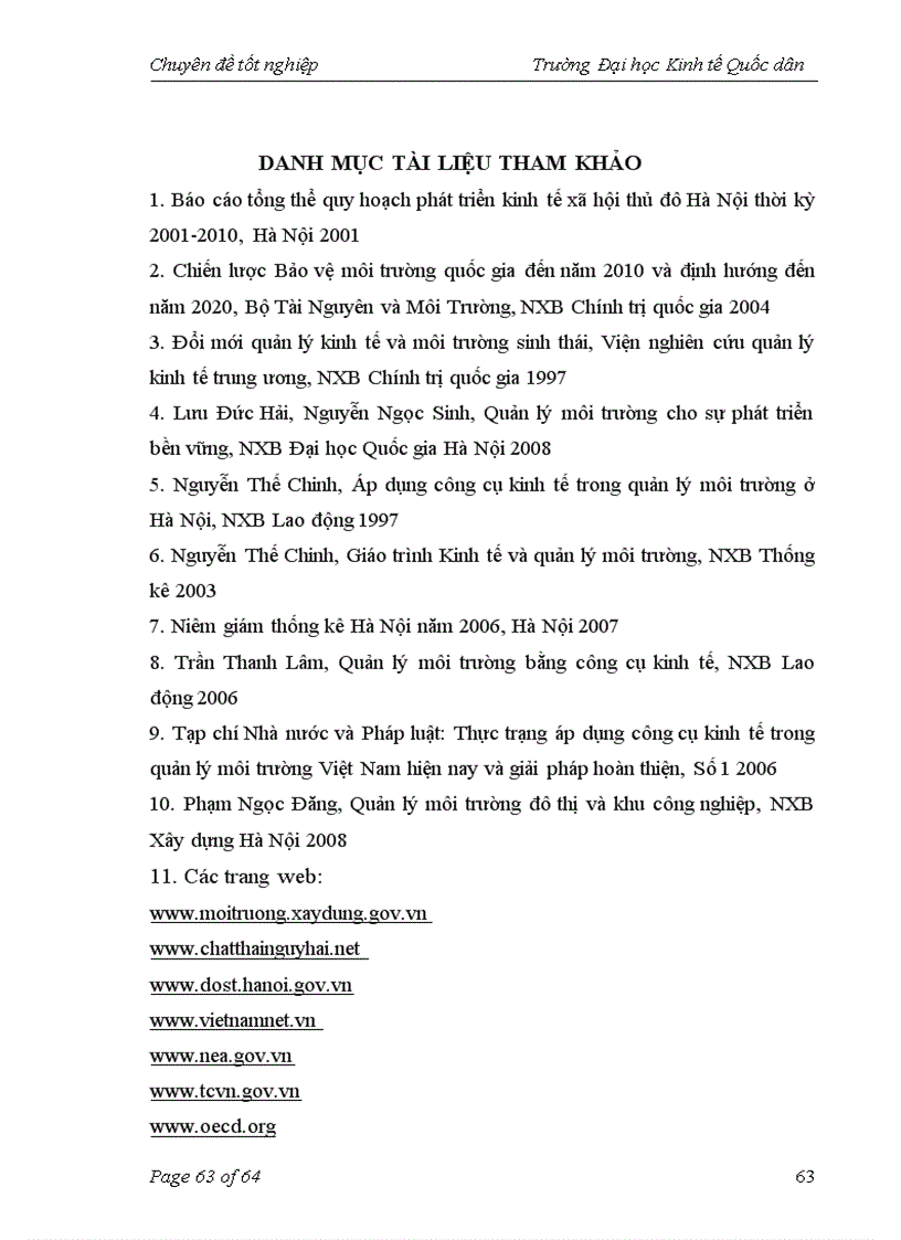 image for page Thực trạng và giải pháp nâng cao hiệu quả áp dụng công cụ kinh tế trong quản lý môi trường trên địa bàn thành phố Hà Nội